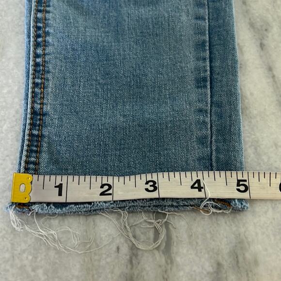 Denim Blvd Los Angeles Blue Stretch Denim Ankle Jeans Pearl Embellished Size 5 - Picture 11 of 11